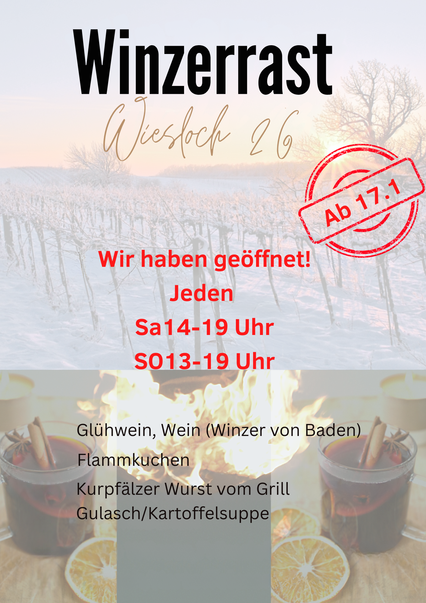 Aktueller Event-Flyer Winzerrast Wiesloch